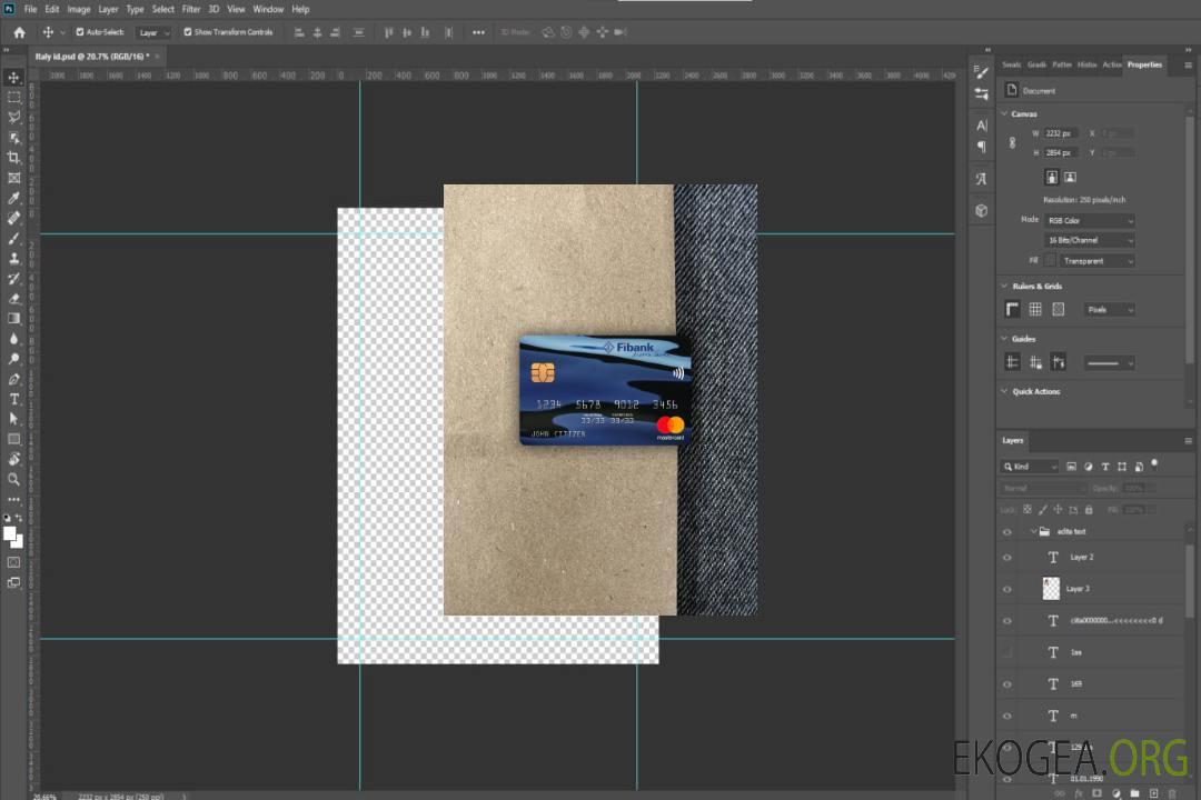 Photolook mastercard Guinée Fibank recto template